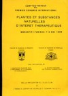 Plantes et substances naturelles d’ntérêt thérapeutique