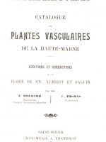 Catalogue des plantes vasculaires de la Haute-Marne