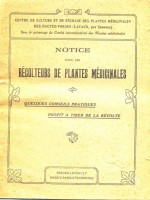 Notice pour les récolteurs de plantes médicinales