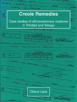 Creoles remedies. Case studies of ethnoveterinary medicine in Trinidad and Tobago