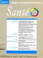 Cahiers d’études et de recherches francophone Santé