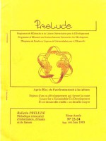 Bulletin Prelude (après Rio : de l’environnement à la culture)